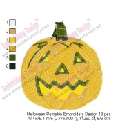 Halloween Pumpkin Embroidery Design 13